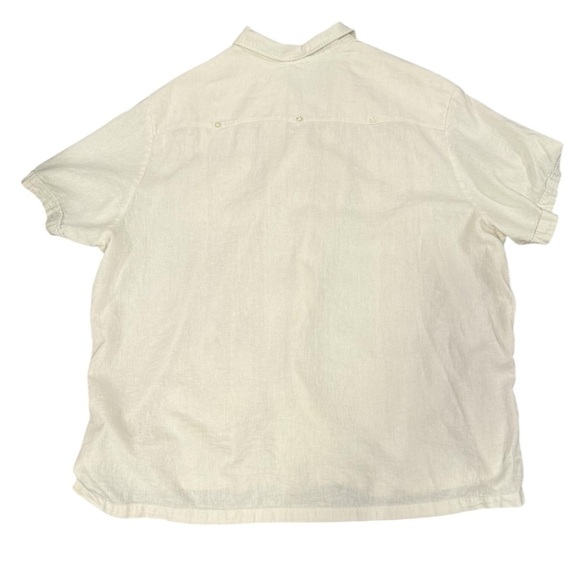 KS Island Linen Blend Button Down Shirt Size 3XL. Swim/ cover, tropical, boho. - Picture 4 of 8